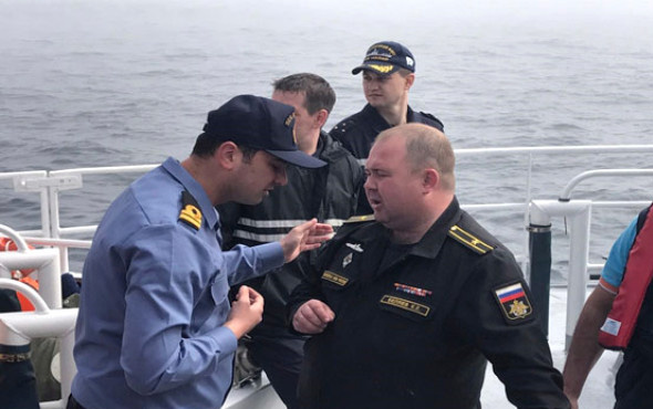 Karadeniz'de batan Rus gemisinin askerleri böyle kurtarıldı