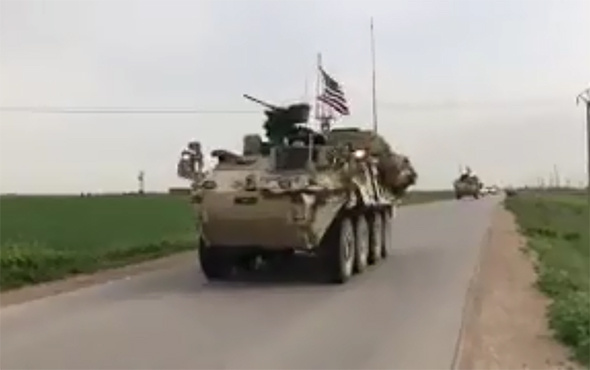 ABD'liler YPG'li teröristlerle devriyede