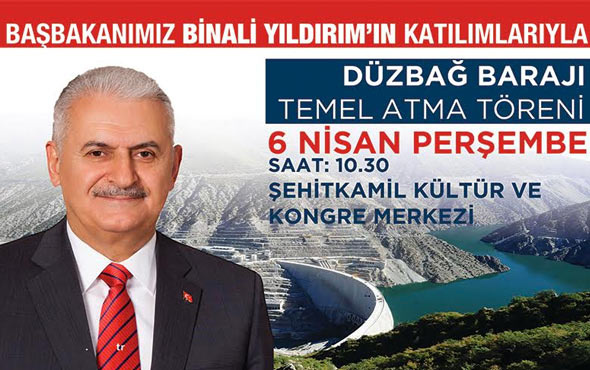 Gaziantep Düzbağ'ın temelini Başbakan Yıldırım atıyor