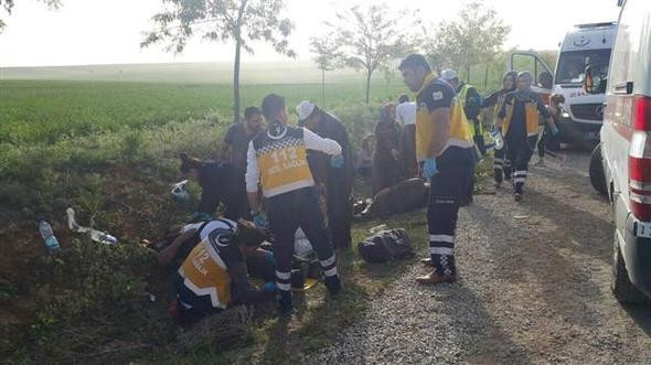 Konya'da otobüs devrildi! Bir facia daha mı?