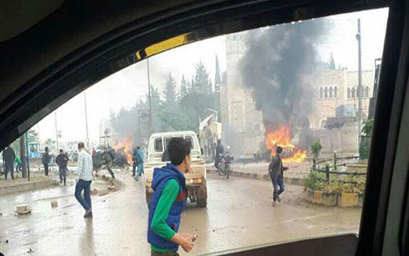 Azez merkezinde bombalı saldırı