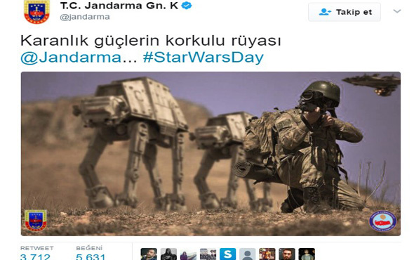 Jandarma Genel Komutanlığı'ndan Star Wars göndermesi