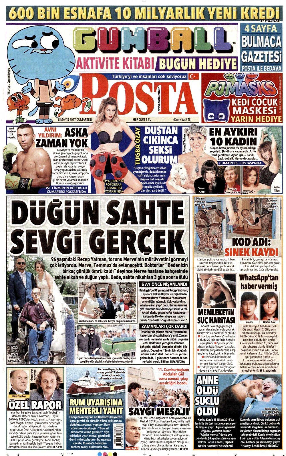 Gazete manşetleri Sabah - Sözcü - Hürriyet 6 Mayıs 2017