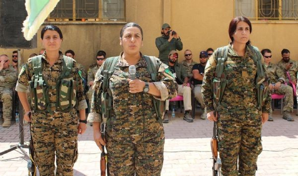 ABD terör örgütü YPG'nin yemin töreninde 