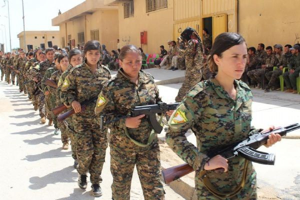 ABD terör örgütü YPG'nin yemin töreninde 