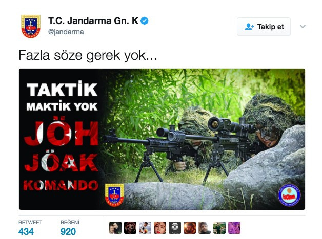 Jandarma taktik maktik yok dedi Twitter bu mesajla yıkılıyor