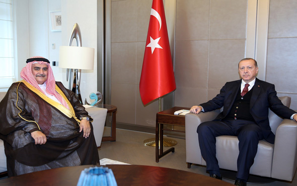 Erdoğan'ın Bahreyn Dışişleri Bakanı Şeyh Halid bin Ahmed Al Halife görüşmesi
