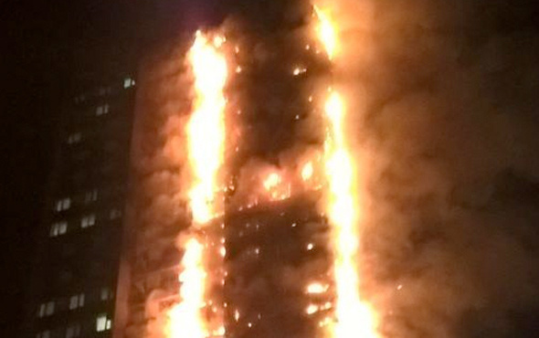 Londra'da 27 katlı binada yangın çökme tehlikesi var