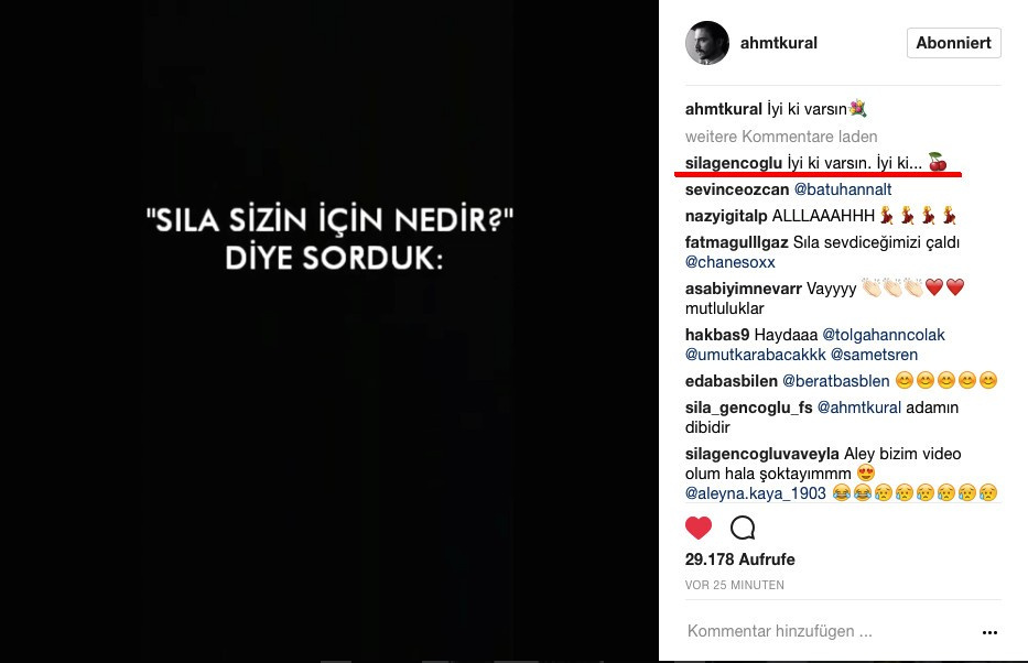 Ahmet Kural'dan Sıla'ya Instagram'da ilan-aşk!