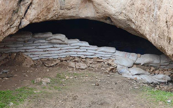 Siirt'te PKK mağarasında LCD televizyon