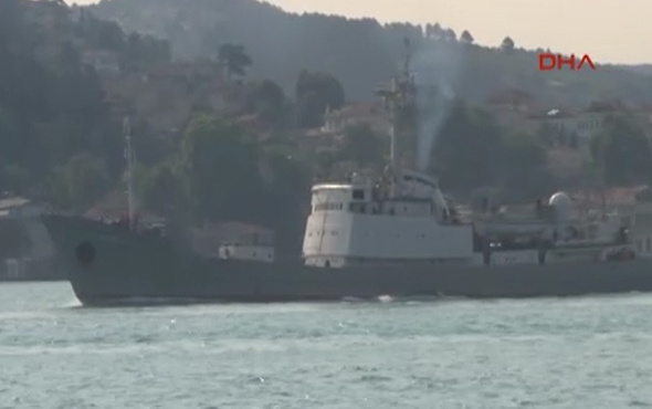 Rus istihbarat toplama gemisi boğazdan geçti