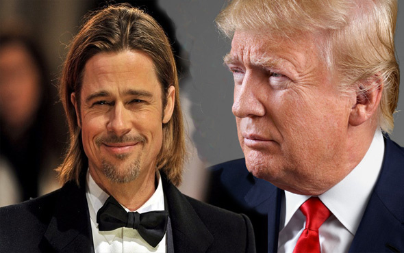 Brad Pitt canlı yayında... Trump'a olay tepki!