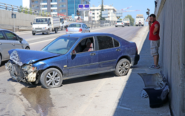 Yeni aldığı otomobilini kaza yapmış halde buldu!