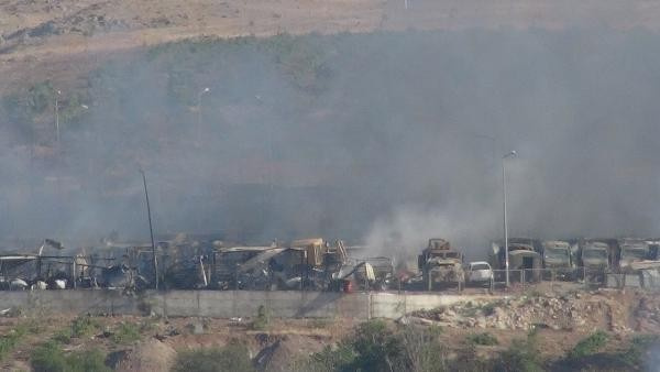 Kilis'te askeri alanda son dakika patlama ilk görüntüler