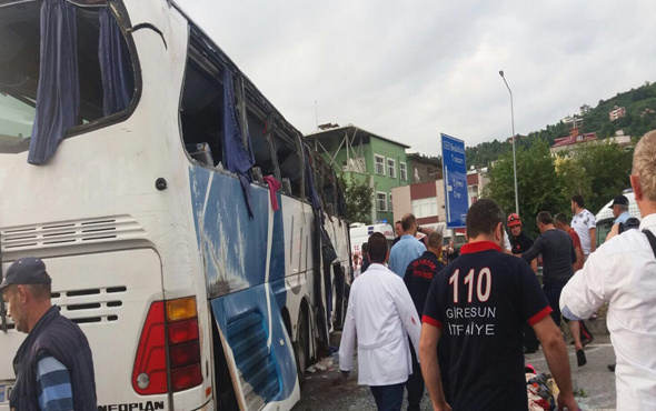 Giresun'da trafik kazası: 38 yaralı