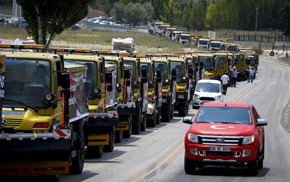 Ankara'da 400 araçlık 15 Temmuz konvoyu