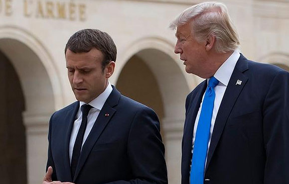 Macron Trump'ı ikna etmeye çalışacak
