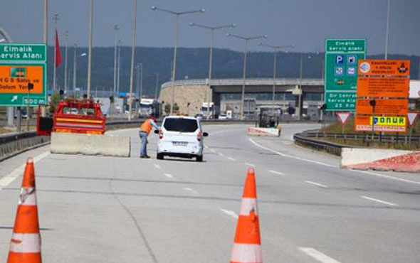 Sürücüler dikkat İstanbul yönü bir ay ulaşıma kapatıldı