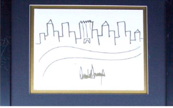 Trump'ın New York silüeti çizimi 9 bin dolar