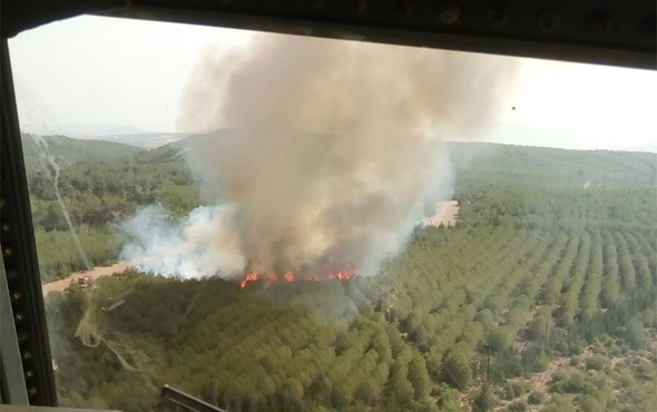 İzmir'de başlayan yangın Manisa'ya uzandı