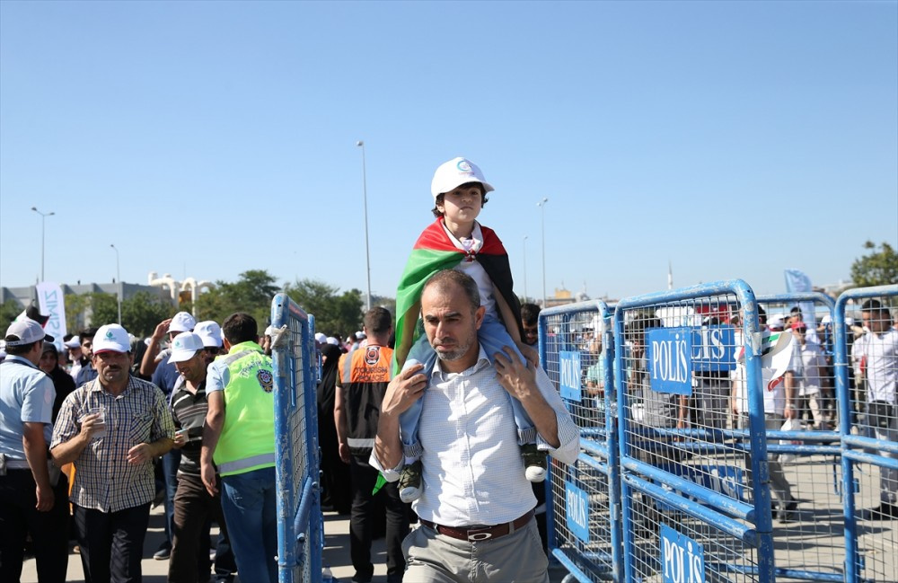 On binler Kudüs için Yenikapı'ya aktı! Mitingden kareler