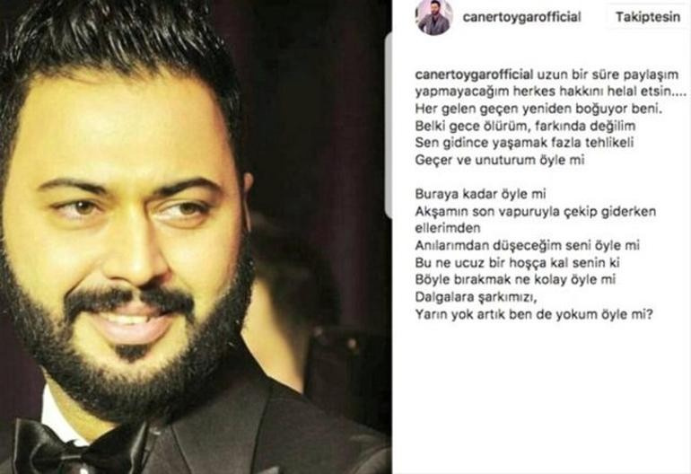 Bardak kıran Caner öyle şeyler yazdı ki ''Belki bu gece ölürüm''