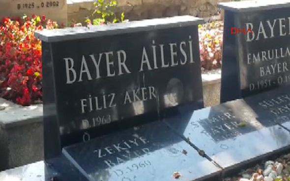 İşte Filiz Aker'in aylar öncesinden aldığı mezarlık!