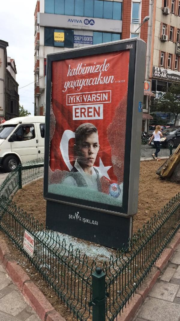 Eren'in anısına büyük terbiyesizlik! Bunu da yaptılar