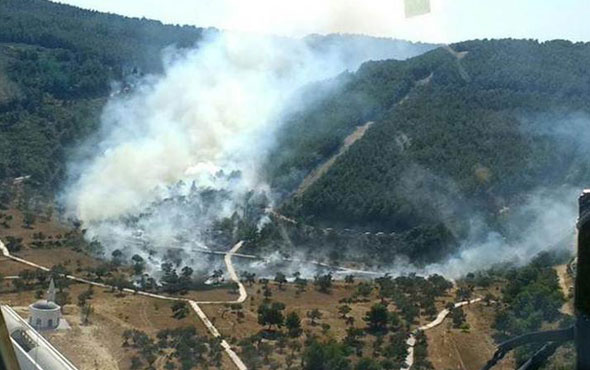 Gelibolu'da orman yangını! Boğaz gemi geçişlerine kapatıldı