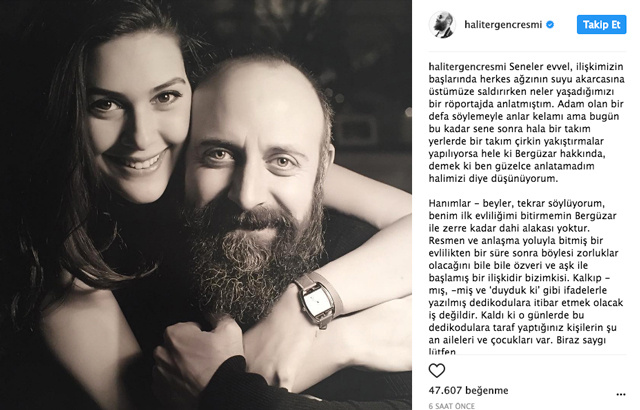 Halit Ergenç isyan etti "ilk evliliğimi bitirmemin Bergüzar ile..."