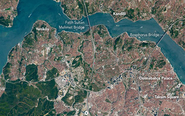 NASA yayınladı İstanbul Boğazı gün geçtikçe korku salıyor!