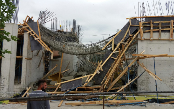 Çorum'da müze inşaatı çöktü: 6 yaralı
