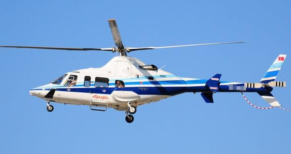 Ali Ağaoğlu'ndan helikopterli bayramlaşma