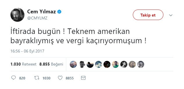 Cem Yılmaz Vergi kaçırıyor iddiasına yanıt verdi