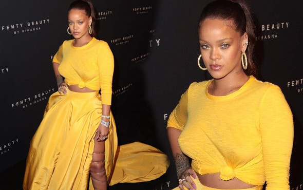 Rihanna'nın bekaret itirafından sonra göğüsleri olay oldu