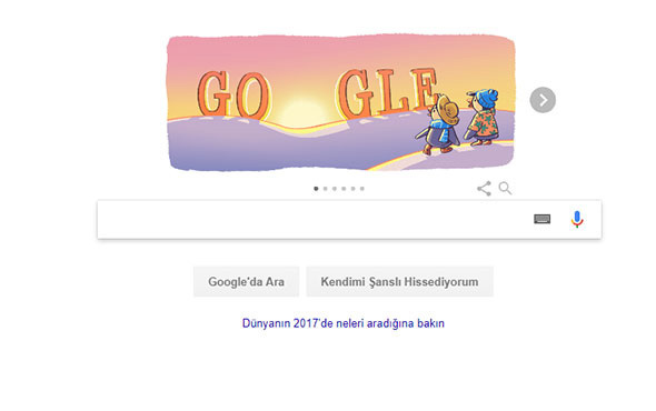 Yeni yılın ilk günü Google'ın yaptığı doodle bakın