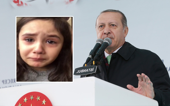 Minik Irmak, Erdoğan'ı göremeyince hüngür hüngür ağladı!