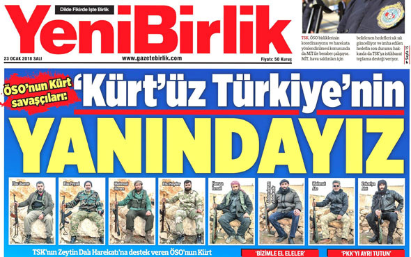 Afrin operasyonu 3. gün de manşetlerde Kim hangi manşeti attı?