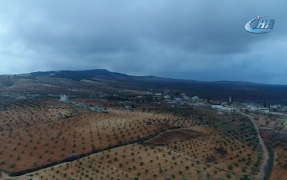Teröristlerden temizlenen Marin köyü havadan görüntülendi