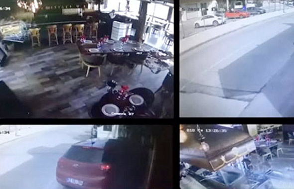 Erkan Petekkaya'ya restoran laneti önce araba girdi sonra yandı