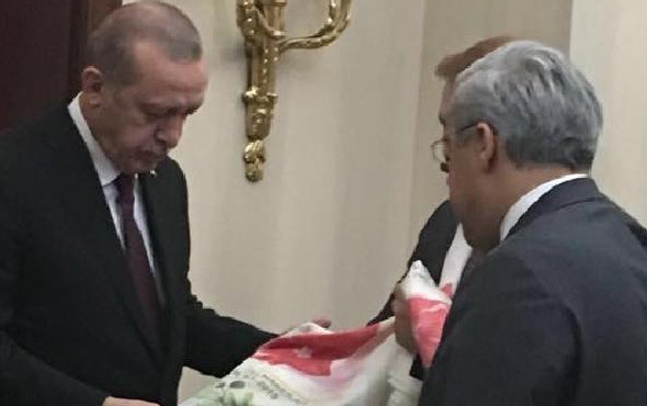 Erdoğan'a Zeytin Dalı harekatına özel anlamlı hediye!