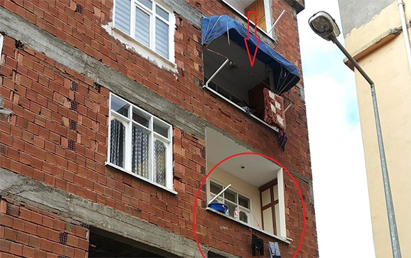 Çamaşır teli hayat kurtardı! 4. kattan düşen...