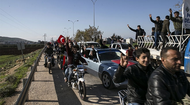 Reyhanlı'da Mehmetçiğe destek konvoyu