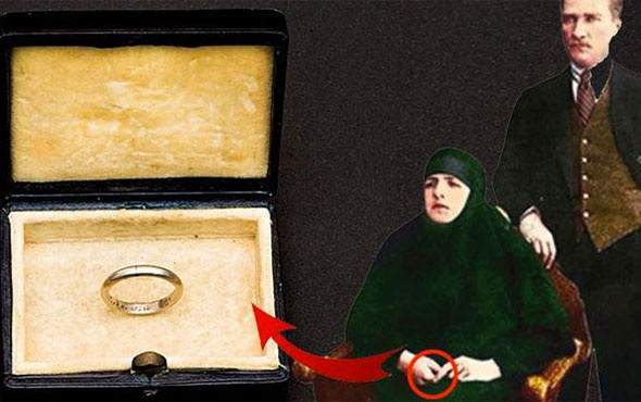 İşte Atatürk'ün Latife Hanım'a taktığı nikah yüzüğü! İlk kez ortaya çıktı
