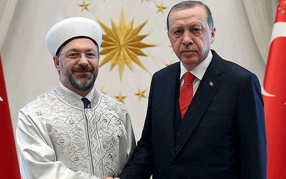  Erdoğan, Diyanet İşleri Başkanı Erbaş'ı kabul etti