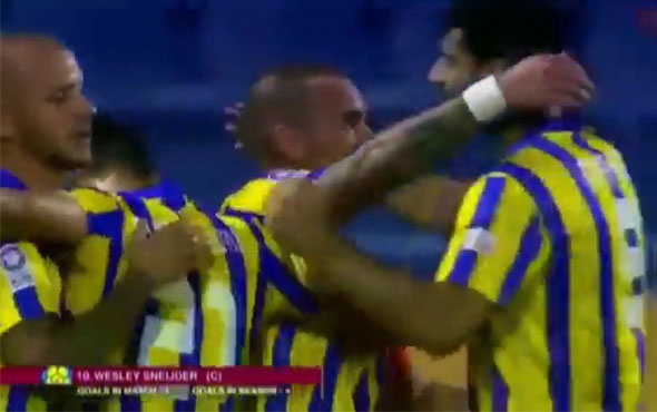 Wesley Sneijder'den klas gol! Al-Gharafa farka gitti