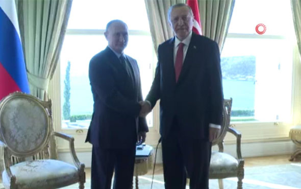 Cumhurbaşkanı Erdoğan ile Vladimir Putin bir araya geldi