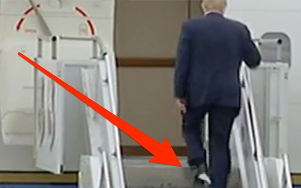 Trump'ın ayakkabısına bakın ne yapıştı? Dalga geçtiler