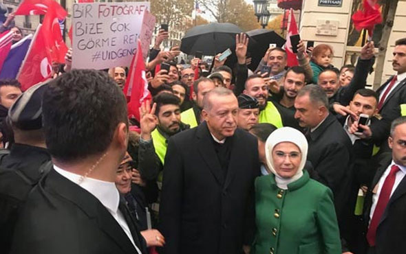 Cumhurbaşkanı Erdoğan Paris'te