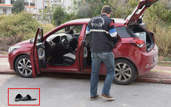 Polise yakalanınca terliklerini çıkarıp kaçtı!